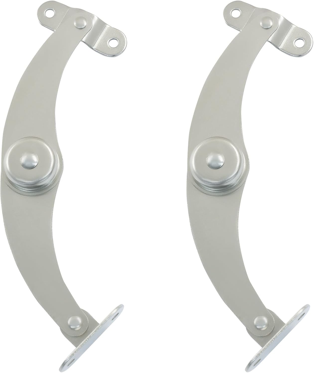 2 Pcs Heavy Duty Lid Support Hinges, 180 Degree Adjustable Hinge for Cabinets, Furniture & Gates, Silver image 5
