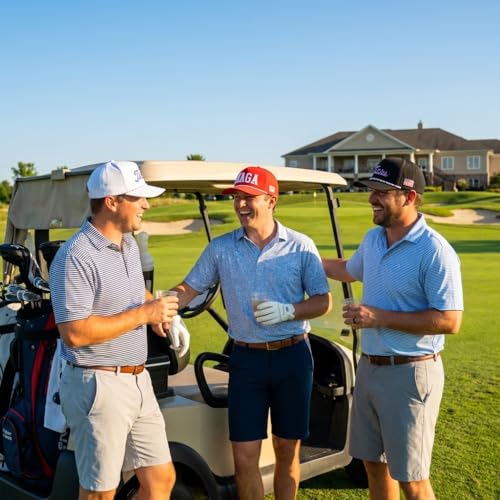 Image of Curves & Clubs Trump Golf Hats - One Size Adjustable Men's Hat - Breathable & Durable Trump Rope Hat - Perfect Golf Gift