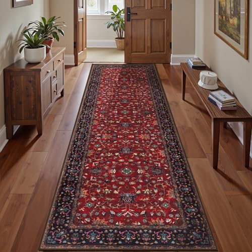 Image of Tangsoo Vintage 2.6x10 Washable Hallway Runner Rugs, Non Slip Rug Runners