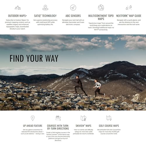 Garmin Fenix 8 51MM AMOLED Sapphire Premium Multisport GPS Smartwatch Carbon Gray DLC Titanium with Gray Silicone Band, Health & Fitness Smart Watch Bundle with Approach Z30 Golf Laser Range Finder - Image 7