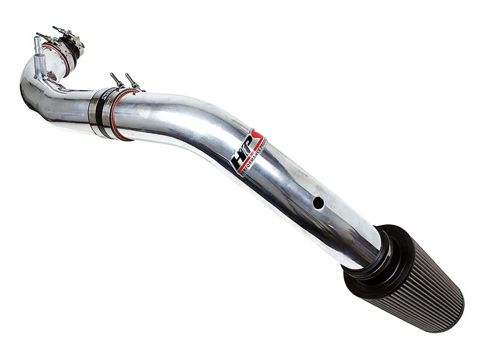 HPS PerformancePolish Cold Air Intake Kit Cool Long Ram CAI Compatible for 2015-2020 Ford Mustang Ecoboost 2.3L Turbo, 837-575P