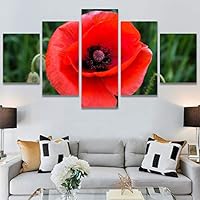 SIGNWIN 5 Panel Canvas Wall Art Flora Snapshot for Home Decorations Ready to Hang - 60