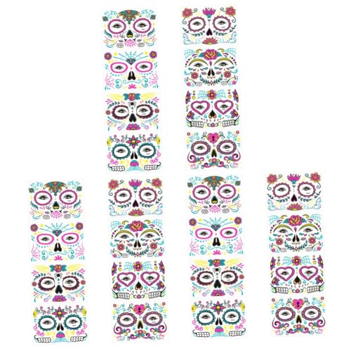 Tatouages temporaires lumineux Halloween Healvian phosphorescents 24 feuilles de fête