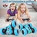 Deeak Remote Control Stunt Car – 4WD Off-Road Crawler Toy with Lights, 360° Flips, Double-Sided Racing RC Car Vehicle for Boys & Girls Ages 4-8, Indoor/Outdoor Trick Car (Blue)