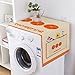 Waschmaschine Abdeckung - Orange Waschmaschine Staubdichte Abdeckung Schrank Doppeltür Kühlschrank Wasserdicht Mikrowelle Backofen Staubschutz Mit Tasche Anti-Staub-Schutz Abdeckung Wohnaccessoires