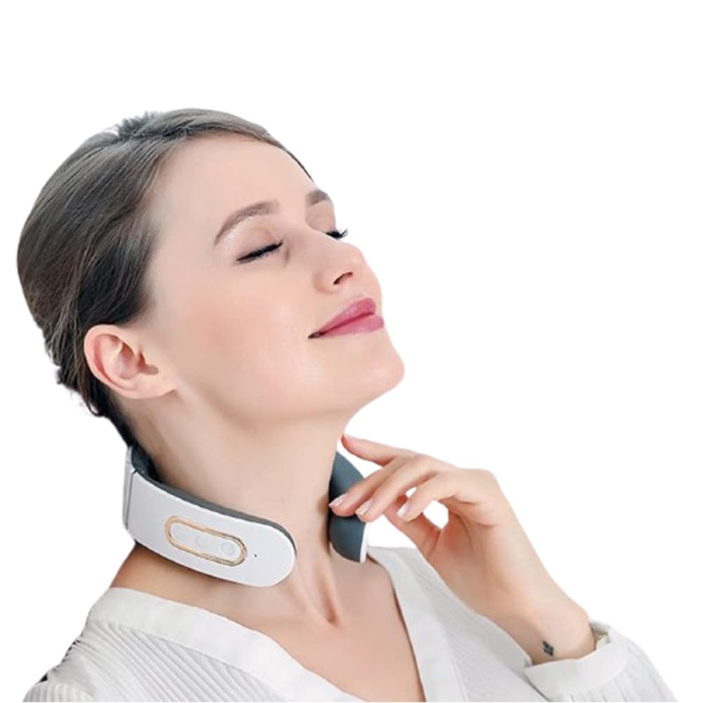 Neck Massager, 6 Modes and 9 Levels Shoulder and Neck Massager, 4 Heads Pulse Massage and Constant Temperature Heating Function for the Neck to Relieve Pain