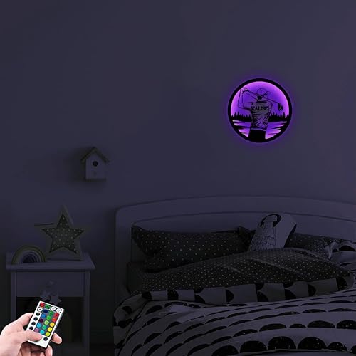 Miniatura 7 de Jugador de golf personalizado colgante LED luz nocturna nombre de golf personalizado letrero de neón jugador de golf regalo temático Golf swing