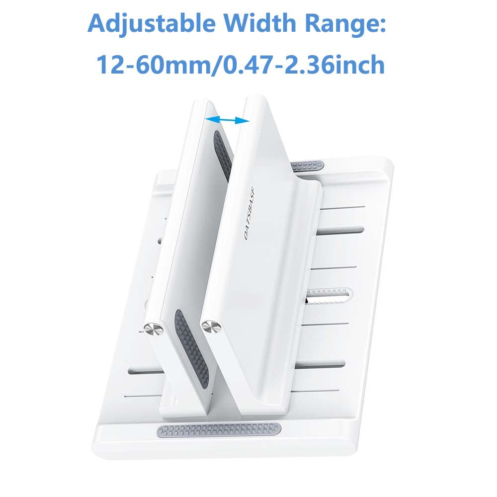 Support Vertical réglable pour Ordinateur Portable pour Bureau, Support pour Ordinateur Portable Compatible avec Tous Les MacBook Pro Air, Mac, HP, Dell, Microsoft Surface, Lenovo-Noir
