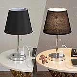 Innqoo Small Bedroom Lamps for Nightstand - Set of 2 Small Lamps for Small Spaces, Black Room Decor...