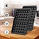 Airfryer Zubehör Waffeleinsatz Ninja Heißluftfritteuse Zubehör, Kompatibel mit Ninja AF400EU, SL451EU, SL400EU und AF500EU Doppelt Backschaleneinsatz, 2 Stück Silikon Belgische Waffelform