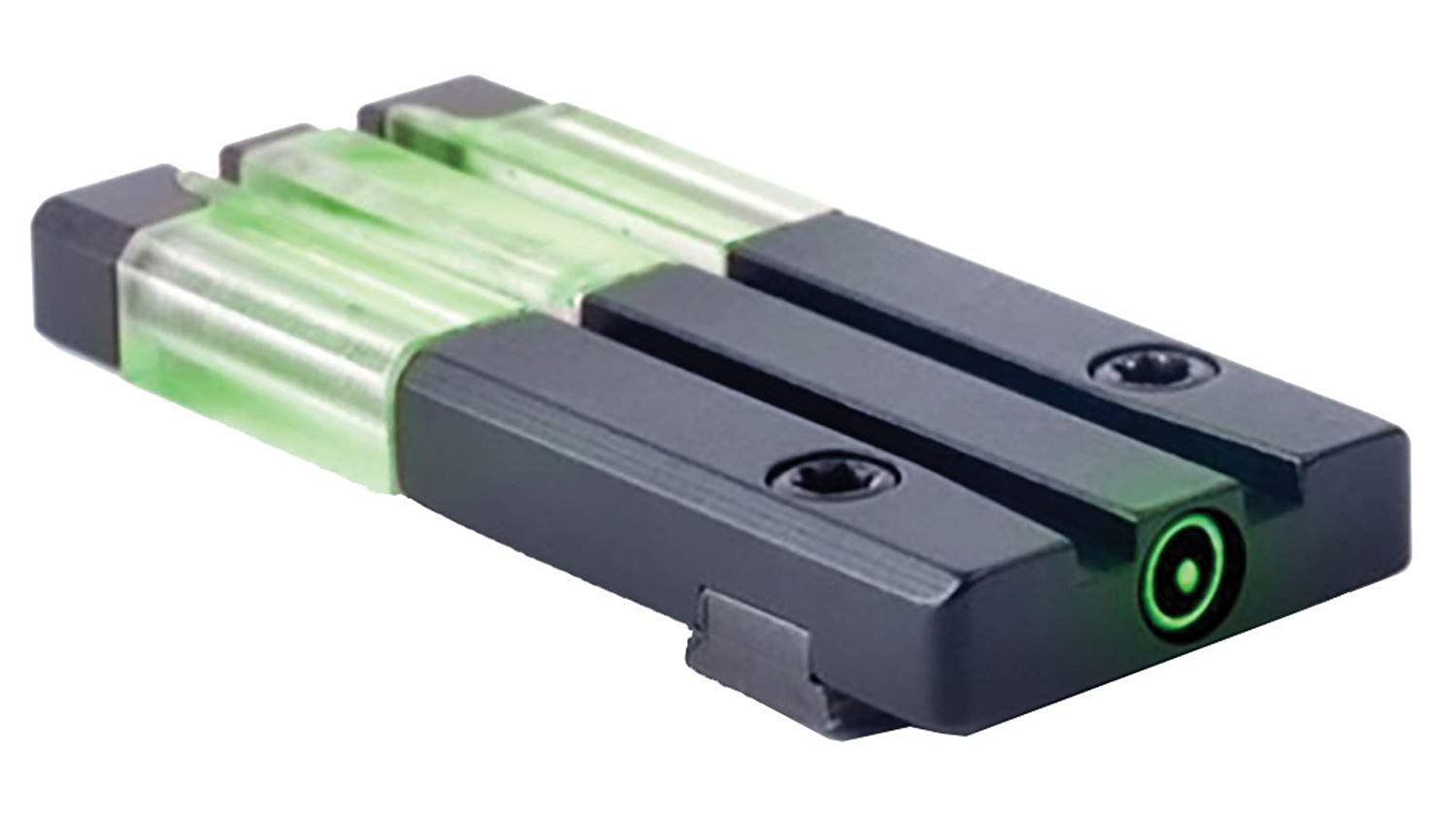 Meprolight Mepro FT Green Bullseye Rear Sight - Fiber-Optic Day/Night Sight, Tritium Powered Pistol Optic, No Battery Required, Fits Most Holsters