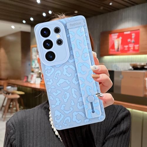 Image of Compatible with Samsung Galaxy S26 Ultra Case with Strap Wrist Blue