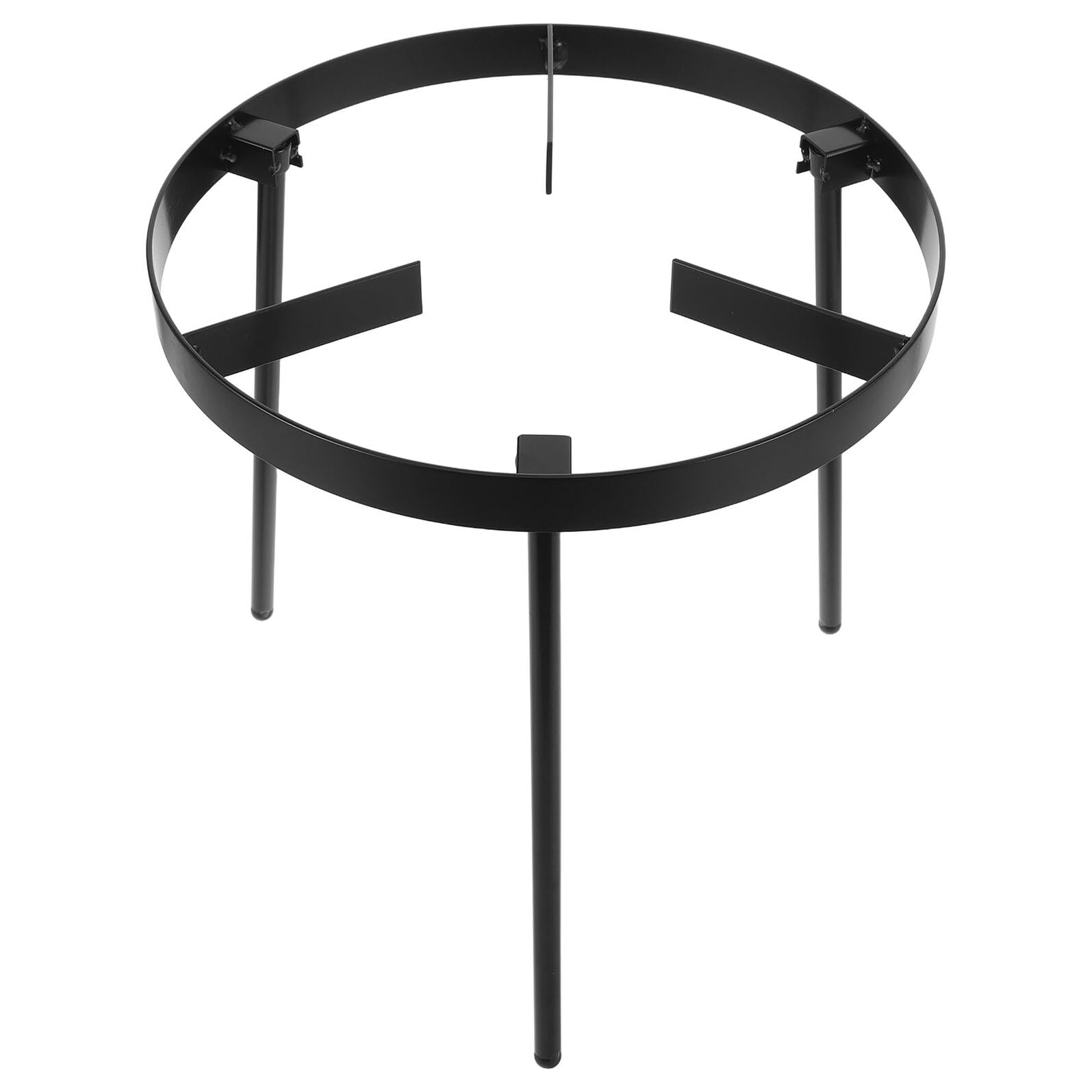BESTonZON Trípode para Fogatas Portátil de Hierro Fundido Negro 25 CM Soporte para Parrilla al Aire Libre para Cocinar en Camping Barbacoas Picnics y Fiestas
