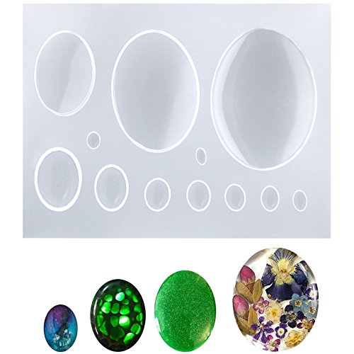 Musykrafties Moule ovale en silicone époxy pour cabochon Cover