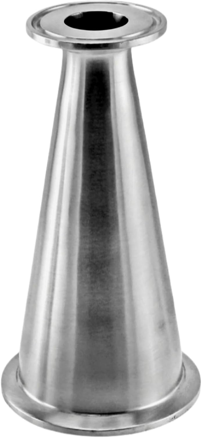 3/4" to 1/2" Tri Clamp, Tri Clover, Sanitary, Concentric Reducer, 304 Stainless Steel (3/4" to 1/2")