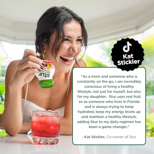 Image of Stur Liquid Water Enhancer | Fruit Punch | Naturally Sweetened | High in Vitamin C & Antioxidants | Sugar Free | Zero Calories | Keto | Vegan | 5 Bottles, Makes 120 Drinks