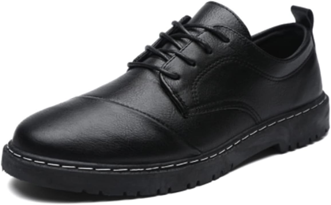 Mens Oxfords Leather Lace-ups Formal Business Dress Fashion Brogues Classic Derbys Casual No-Slip Wedding Walking Shoes