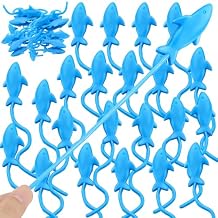 30 Pcs Blue Sticky Shark Toys for Stretchy Shark Gifts Ocean Under Sea Themed Favors Goodie Bags Stuffer Ocean Party Favor Supplies Prizes Rewards