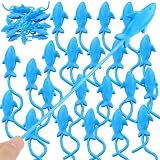 JolliLudo 30 Pcs Blue Sticky Shark Toys for Stretchy Shark Gifts Ocean Under Sea Themed Favors Goodie Bags Stuffer Ocean Party Favor Supplies Prizes Rewards