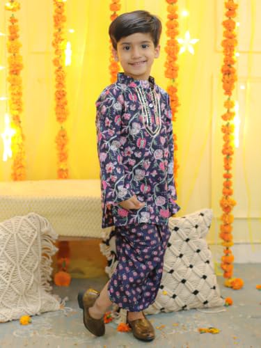 Image of BownBee Kids Ethnic Wear Dhoti Kurta Set | Traditional Festive Clothing for Children | Indian Wedding & Celebration Wear | Comfortable Fit