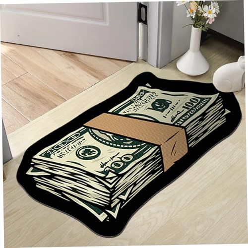 Tapis de billet de 100 dollars antidérapant et confortable pour sol