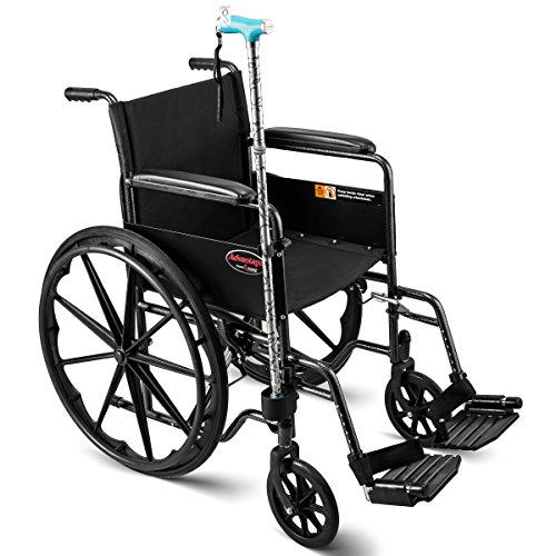 Bodyhealt Cane Holder for Walker - Adjustable Medical Cane Attachment for Most Wheelchairs & Walking Crutches. Walker Accessories for Rollator & Mobility Scooter to Keep Walking Stick Within Reach