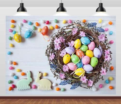 Tissu de fond photographique Pâques de qualité supérieure pour studio