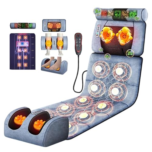 La mejor selección de Esteras para sillas los 10 mejores. 44 LUKOVEE Estera de Masaje con Calefacción, Cojín De Masaje Térmico Para Todo El Cuerpo, para aliviar el Dolor de piernas Lumbar en el Cuello, Colchón De Masaje Vibratorio con 20...