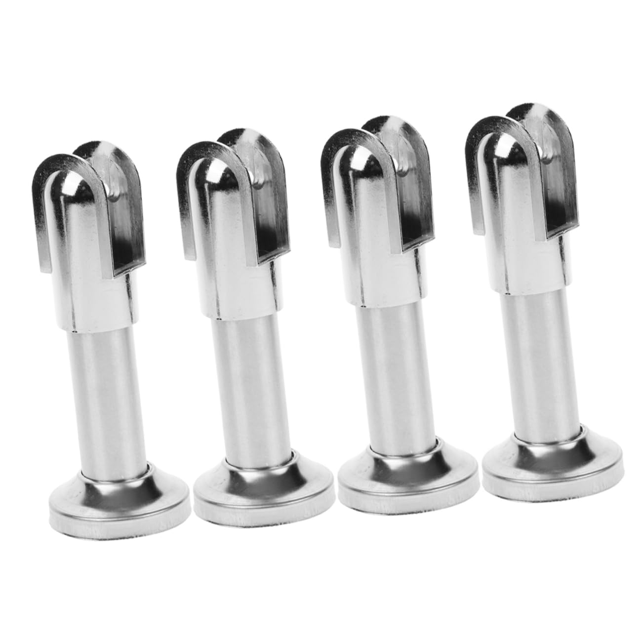 Pieds de support acier inoxydable pour cloisons wc publics 4 pièces durables