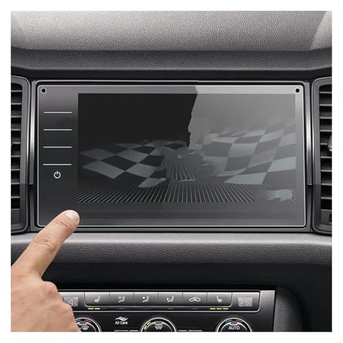 Écran navigation GPS protégé en acier trempé pour voyages en Skoda Kodiaq