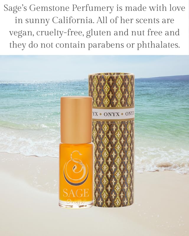 Miniatura 5 de The Sage Lifestyle ONYX - Aceite de perfume enrollable con piedras preciosas (18 onzas), perfume de viaje, aceite de perfume vegano, siente un sutil