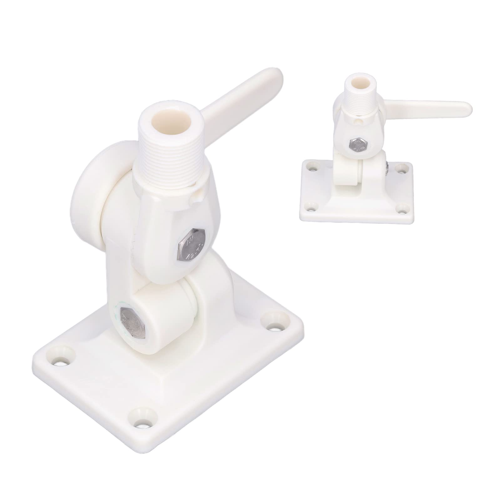 Soporte para Antena Marina Ajustable con Base de Doble Eje y Trinquetes Multifuncional Compatible con Antenas 14UNS para Barcos y Embarcaciones Náuticas