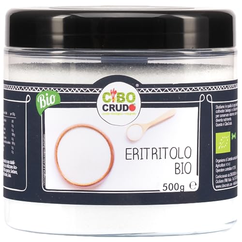Eritritolo Dolcificante BIO - 500 g - 100% Naturale, Eritritolo Italiano, Eritritolo Bio Senza Calorie, per dietor dolcificante