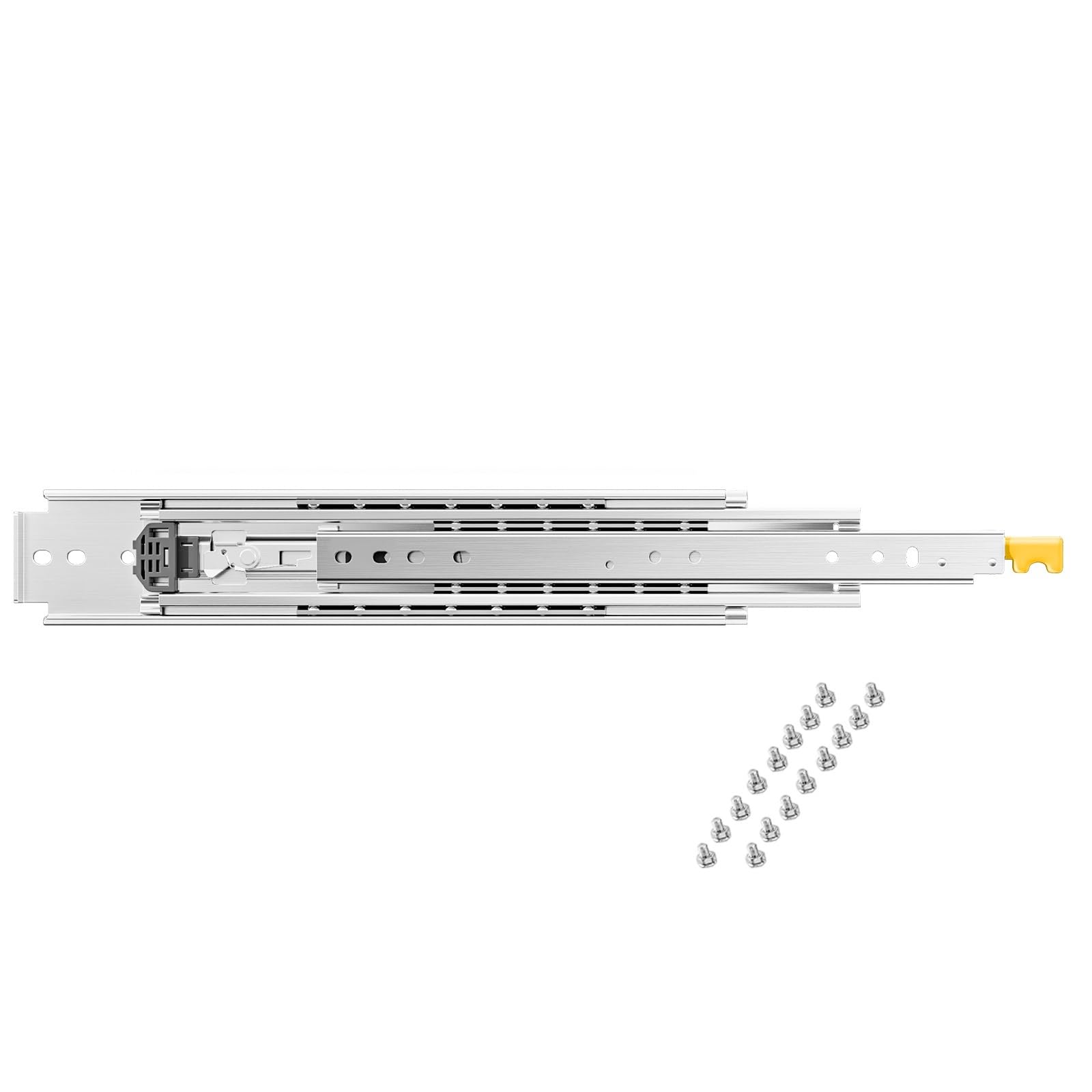 Drawer Runners, Drawer Slides 1 Pair Full Extension 500 lbs Locking Ball Bearing Side Mount Rail(28 Inch)