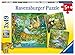 Ravensburger Kinderpuzzle - 05180 Im Urwald - Puzzle für Kinder ab 5 Jahren, mit 3x49 Teilen