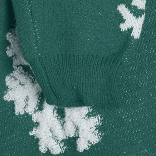 Women's Christmas Long Sleeve Sweater Knitted Pullover Shirt Ugly Christmas Snowflake Loose Crewneck Sweaters Jumpers #TOP4