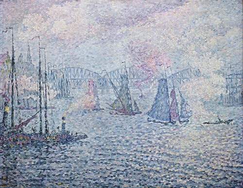 Tableau le port de Rotterdam Paul Signac impression d'art sur toile 60x90cm