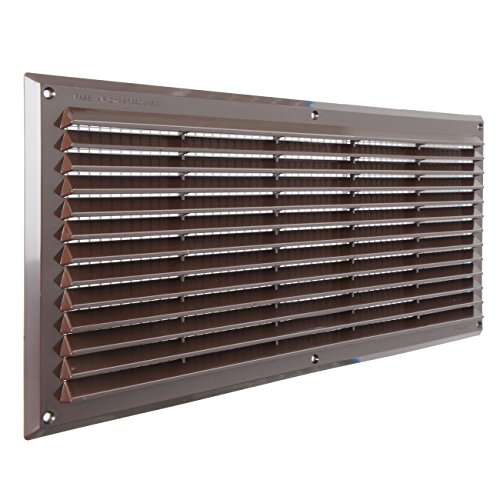 La ventilación ar5023 m-y Rejilla plástico rectangular de superponer, marrón, 500 x 227 mm) Cover