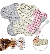 Petbank Lick Mat for Dogs and Cats - 3 Pcs Valued-Pack Dog Licking Mat with Suction Cups - Dog Pe...