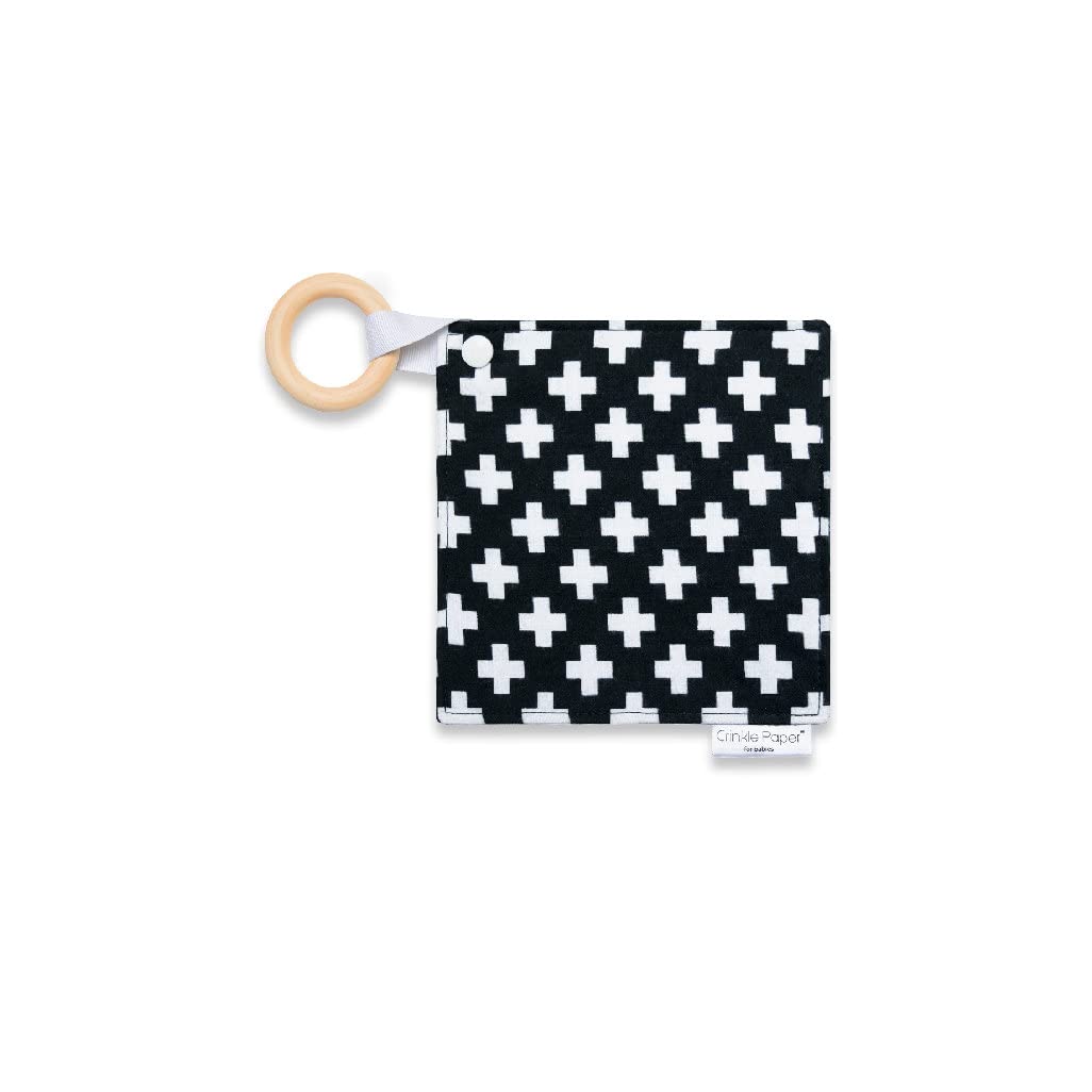 Crinkle Paper for Babies | Eco-Friendly Cotton Sensory & Soother Teether Toy | BPA Free, Organic Beeswax Sealed Wood9