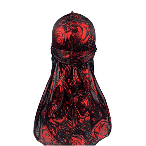Homeriy Longue Queue Du-Rag Confortable Doux Hommes Bandeaux Durag pour Patient Chimio Cover