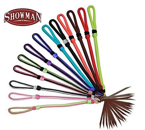 Showman Two Tone Braided Nylon Quirt Wrist Loop Approx 21.5 Teal