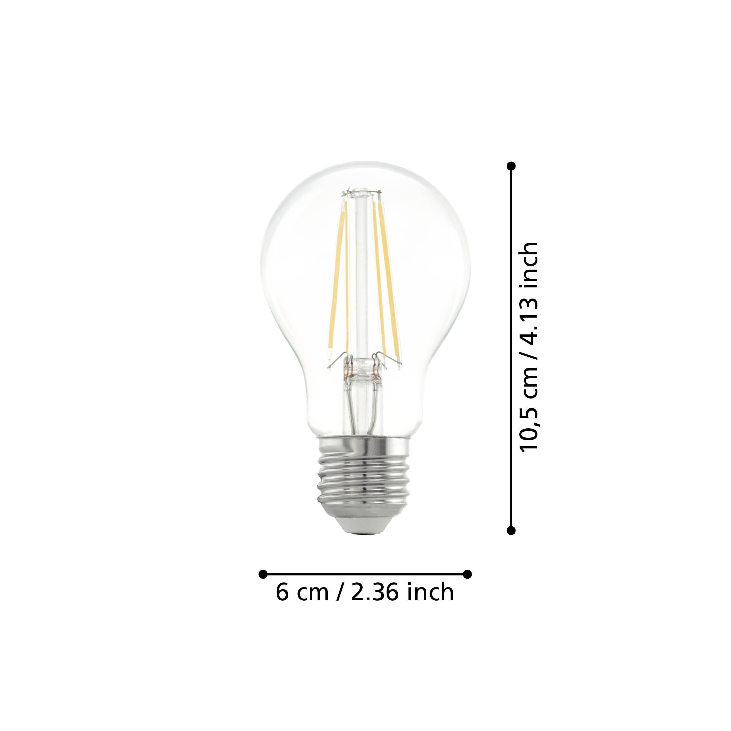 EGLO LED Filament Light Bulb, Standard E27 Edison lamp for Retro Lighting 4 watt (Equivalent to 40 watt), 470 Lumen - Image 3