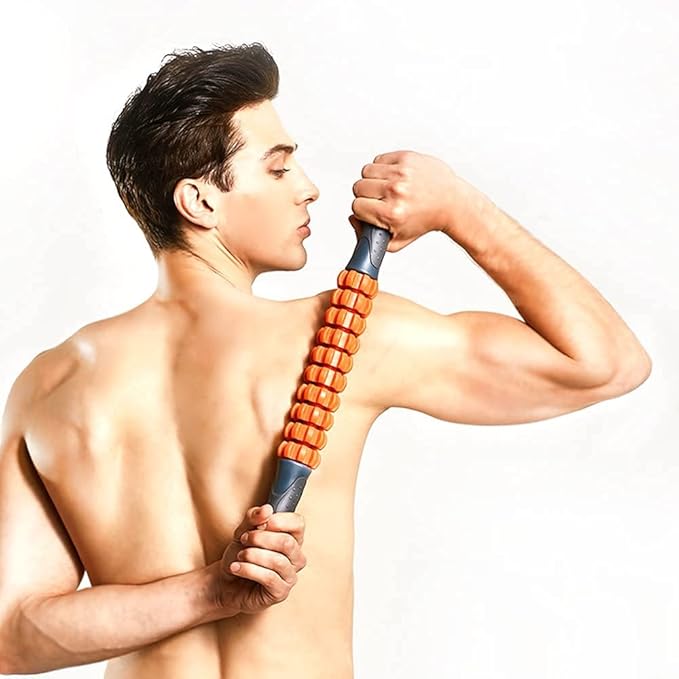 The Kamileo Muscle Roller comes with a workout poster that provides guidance on how to use the roller effectively to target different muscle groups. This poster can be a helpful resource for those looking to incorporate the roller into their regular exercise routine. The roller is designed to be easy to use and portable, making it a convenient option for use at home, at the gym, or while traveling. Overall, the Kamileo Muscle Roller is a practical and effective tool for those looking to improve their muscle recovery and alleviate muscle pain and discomfort. Description by ChatGPT.