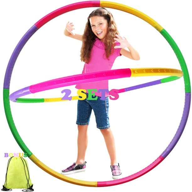 V P MART Plastic Easy Assembly Hula Hoop Liming Ring, Exercise Ring for Fitness, AAA+ Quality Kids and Adults (Multicolour) (B09TW76DP3) Amazon Price History, Amazon Price Tracker