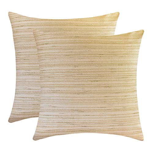 Image of The White Petals Beige Pillow Cases for Sofa, Couch & Bed (20x20 inch, Pack of 2)