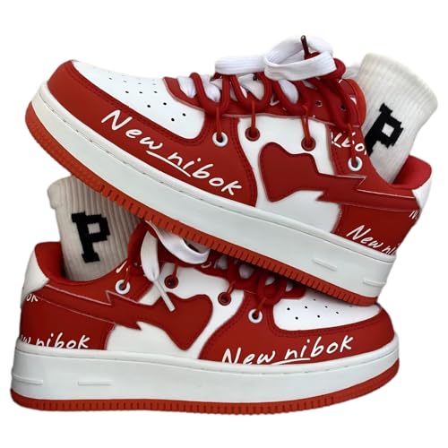 Love Heart Letter Print Platform Fashion Sneakers Skate Shoes Gifts Aesthetic Casual Chunky Shoes for Women