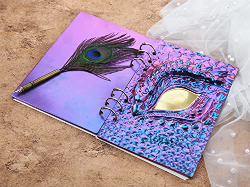 DIYBravo Resin Mould Notebook Cover Dragon Eye with 6 Book Rings for A5, Withcy Devil Book Cover UV Epoxy Resin Casting Silicone Moulds - Image 3