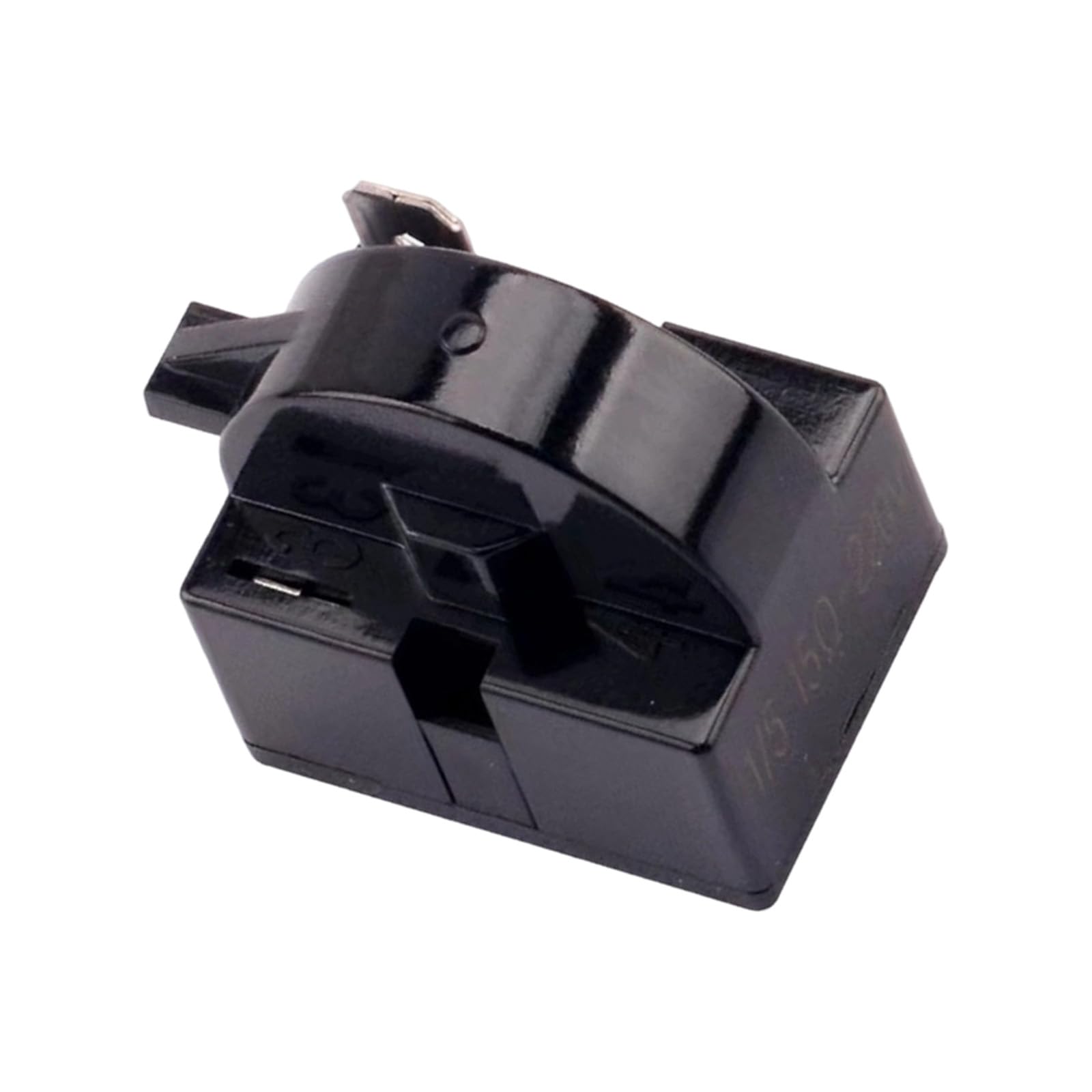 Refrigerator Compressor Start Device Replacement, Black Overload Guard Part for Refrigeration Unit Service Work Compressor Starter Component Overload Guard Replacement Compact Refrigerator Repair Unit