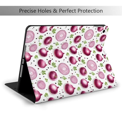 Housse iPad 10.2 pour 9e/8e/7e génération avec support et motif feuilles vertes